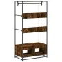 Armario de madera de ingeniería roble ahumado 90x50x180 cm by , Dresser Organizers and Bar Hangers - Ref: Foro24-849296, Pric...