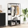 Armario de madera de ingeniería negra 90x50x180 cm de , Organizadores de vestidores y perchas de barra - Ref: Foro24-849294, ...