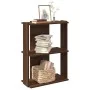 Librería 3 estantes madera ingeniería marrón roble 60x30x80 cm de , Librerías y estanterías - Ref: Foro24-860262, Precio: 43,...