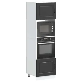 Armarios para horno 2 uds Lucca negra madera de ingeniería de , Armarios de cocina - Ref: Foro24-3315032, Precio: 230,78 €, D...
