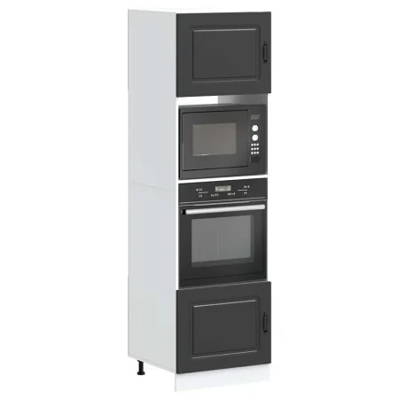 Armarios para horno 2 uds Lucca negra madera de ingeniería de , Armarios de cocina - Ref: Foro24-3315032, Precio: 230,78 €, D...