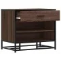 Banco zapatero madera de ingeniería roble marrón 60x40x53,5 cm by , Benches for halls and storage - Ref: Foro24-849223, Price...