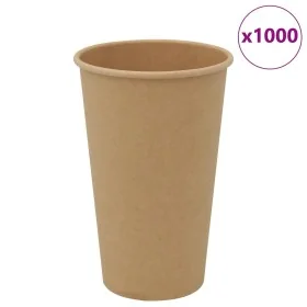 Tazas de café de papel 1000 uds 16oz 400ml marrón de , Vasos desechables - Ref: Foro24-4102797, Precio: 87,29 €, Descuento: %