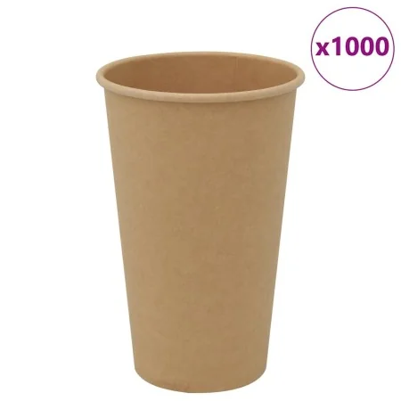 Tazas de café de papel 1000 uds 16oz 400ml marrón de , Vasos desechables - Ref: Foro24-4102797, Precio: 87,29 €, Descuento: %