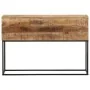 Mesa consola madera maciza mango rugosa y hierro 110x30x75 cm by , Side tables - Ref: Foro24-376066, Price: 163,52 €, Discoun...