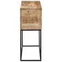 Mesa consola madera maciza mango rugosa y hierro 110x30x75 cm by , Side tables - Ref: Foro24-376066, Price: 163,52 €, Discoun...