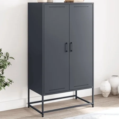Aparador de acero gris antracita 68,5x38,5x123,5 cm de , Aparadores - Ref: Foro24-846496, Precio: 151,63 €, Descuento: %