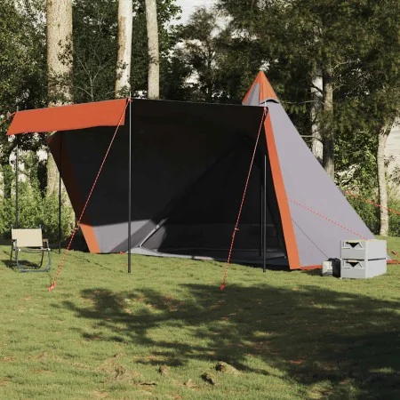 Tienda familiar tipi para 6 personas impermeable gris naranja by , tents - Ref: Foro24-4009447, Price: 210,03 €, Discount: %