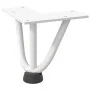 Patas de mesa tipo horquilla 4 uds acero macizo blanco 10 cm by , Table legs - Ref: Foro24-4012429, Price: 28,79 €, Discount: %