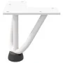 Patas de mesa tipo horquilla 4 uds acero macizo blanco 10 cm by , Table legs - Ref: Foro24-4012429, Price: 28,79 €, Discount: %