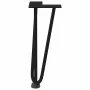 Patas de mesa tipo horquilla 4 uds acero macizo negro 30 cm by , Table legs - Ref: Foro24-4012436, Price: 53,68 €, Discount: %