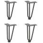 Patas de mesa tipo horquilla 4 uds acero macizo antracita 20 cm by , Table legs - Ref: Foro24-4012434, Price: 41,44 €, Discou...