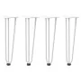 Patas de mesa tipo horquilla 4 uds acero macizo blanco 42 cm by , Table legs - Ref: Foro24-4012441, Price: 49,55 €, Discount: %