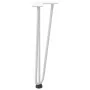 Patas de mesa tipo horquilla 4 uds acero macizo blanco 42 cm by , Table legs - Ref: Foro24-4012441, Price: 49,55 €, Discount: %