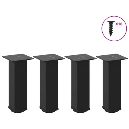 Patas para mesa de centro 4 uds acero negro 30-32 cm by , Table legs - Ref: Foro24-4012460, Price: 62,99 €, Discount: %
