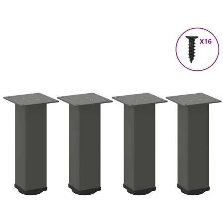 Patas para mesa de centro 4 uds acero antracita 30-32 cm by , Table legs - Ref: Foro24-4012462, Price: 64,32 €, Discount: %