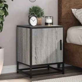 Mesita noche madera de ingeniería gris sonoma 40x31x50 cm metal von , Nachttische - Ref: Foro24-848715, Preis: 38,49 €, Rabat...