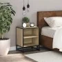 Mesita de noche madera ingeniería roble sonoma 40x31x50cm metal de , Mesitas de noche - Ref: Foro24-848701, Precio: 35,68 €, ...