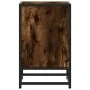 Mesita noche madera ingeniería roble ahumado 40x31x50cm metal de , Mesitas de noche - Ref: Foro24-848703, Precio: 35,68 €, De...