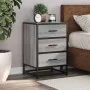 Mesita noche madera ingeniería gris sonoma 40x34,5x60 cm metal von , Nachttische - Ref: Foro24-848722, Preis: 62,23 €, Rabatt: %