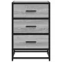 Mesita noche madera ingeniería gris sonoma 40x34,5x60 cm metal von , Nachttische - Ref: Foro24-848722, Preis: 62,23 €, Rabatt: %