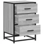 Mesita noche madera ingeniería gris sonoma 40x34,5x60 cm metal von , Nachttische - Ref: Foro24-848722, Preis: 62,23 €, Rabatt: %