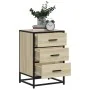 Mesita noche madera ingeniería roble sonoma 40x34,5x60cm metal von , Nachttische - Ref: Foro24-848720, Preis: 60,62 €, Rabatt: %