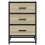 Mesita noche madera ingeniería roble sonoma 40x34,5x60cm metal von , Nachttische - Ref: Foro24-848720, Preis: 60,62 €, Rabatt: %