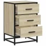 Mesita noche madera ingeniería roble sonoma 40x34,5x60cm metal von , Nachttische - Ref: Foro24-848720, Preis: 60,62 €, Rabatt: %