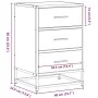 Mesita noche madera ingeniería roble sonoma 40x34,5x60cm metal von , Nachttische - Ref: Foro24-848720, Preis: 60,62 €, Rabatt: %