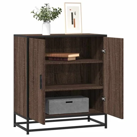 Aparador madera ingeniería y metal marrón roble 68x35x76 cm de , Aparadores - Ref: Foro24-848968, Precio: 78,26 €, Descuento: %