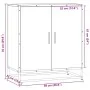 Aparador madera ingeniería y metal marrón roble 68x35x76 cm de , Aparadores - Ref: Foro24-848968, Precio: 78,26 €, Descuento: %