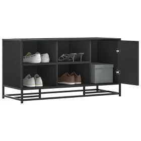 Banco zapatero madera de ingeniería y metal negro 100x40x53,5cm von , Bänke für Hallen und Lager - Ref: Foro24-849214, Preis:...