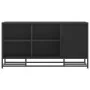 Banco zapatero madera de ingeniería y metal negro 100x40x53,5cm by , Benches for halls and storage - Ref: Foro24-849214, Pric...