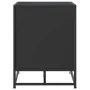 Banco zapatero madera de ingeniería y metal negro 100x40x53,5cm by , Benches for halls and storage - Ref: Foro24-849214, Pric...