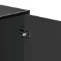 Banco zapatero madera de ingeniería y metal negro 100x40x53,5cm by , Benches for halls and storage - Ref: Foro24-849214, Pric...