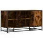 Banco zapatero madera de ingeniería roble ahumado 100x40x53,5cm by , Benches for halls and storage - Ref: Foro24-849216, Pric...