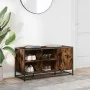 Banco zapatero madera de ingeniería roble ahumado 100x40x53,5cm by , Benches for halls and storage - Ref: Foro24-849216, Pric...