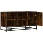 Banco zapatero madera de ingeniería roble ahumado 100x40x53,5cm by , Benches for halls and storage - Ref: Foro24-849216, Pric...