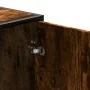 Banco zapatero madera de ingeniería roble ahumado 100x40x53,5cm by , Benches for halls and storage - Ref: Foro24-849216, Pric...