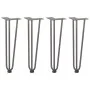 Patas mesa tipo horquilla 4 uds acero macizo acero natural 42cm by , Table legs - Ref: Foro24-4012443, Price: 51,70 €, Discou...