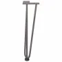 Patas mesa tipo horquilla 4 uds acero macizo acero natural 42cm by , Table legs - Ref: Foro24-4012443, Price: 51,70 €, Discou...