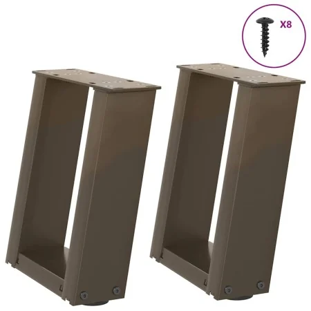 Patas de mesa centro forma U 2uds acero natural 30x(30-31) cm de , Patas para mesas - Ref: Foro24-4012739, Precio: 54,93 €, D...