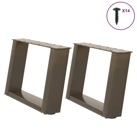 Patas de mesa centro forma U 2uds acero natural 50x(30-31) cm by , Table legs - Ref: Foro24-4012747, Price: 63,25 €, Discount: %