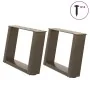 Patas de mesa centro forma U 2uds acero natural 50x(30-31) cm by , Table legs - Ref: Foro24-4012747, Price: 63,25 €, Discount: %