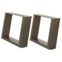Patas de mesa centro forma U 2uds acero natural 50x(30-31) cm by , Table legs - Ref: Foro24-4012747, Price: 63,25 €, Discount: %