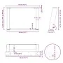 Patas de mesa centro forma U 2uds acero natural 50x(30-31) cm by , Table legs - Ref: Foro24-4012747, Price: 63,25 €, Discount: %