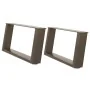 Patas de mesa centro forma U 2uds acero natural 60x(30-31) cm de , Patas para mesas - Ref: Foro24-4012751, Precio: 68,11 €, D...