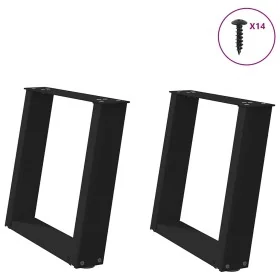 Patas de mesa de centro forma U 2uds acero negro 50x(42-43) cm by , Table legs - Ref: Foro24-4012764, Price: 65,33 €, Discoun...
