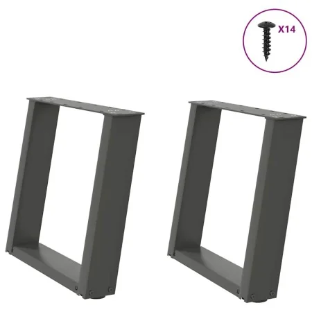 Patas para mesa de centro en forma de U 2 uds antracita acero by , Table legs - Ref: Foro24-4012766, Price: 68,53 €, Discount: %